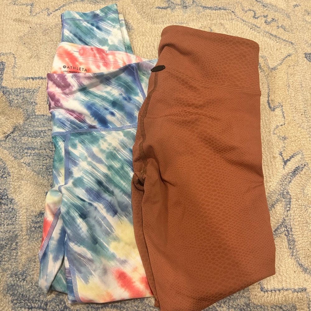 Athleta and Koral leggings
